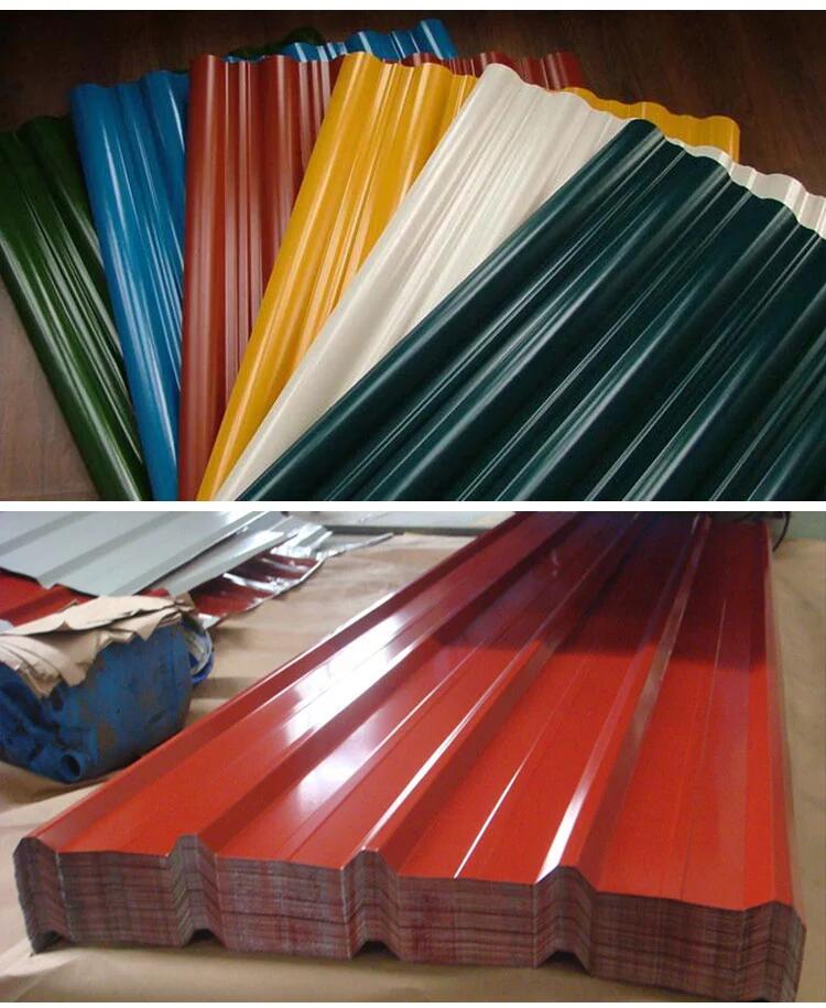 MESCO GL PPGl Corrugated Metal Roofing Sheet/Galvanized sheetcorrugated polyester sheet roofing for house