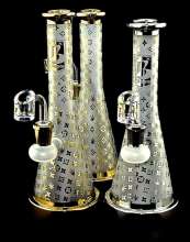 High Quality Gold Tower Shape Glass Smoking Bongs