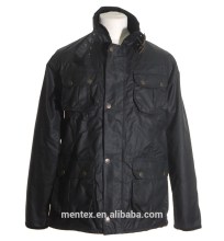 Mens Biker Padded waxed jacket with multi pocktes
