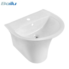 White Wall-Mounted Bathroom Wash Basins for High-Quality Hotel Sanitary Ware