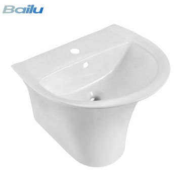 White Wall-Mounted Bathroom Wash Basins for High-Quality Hotel Sanitary Ware