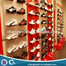 single side wooden slat wall shoes rack