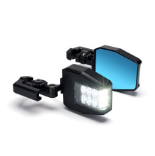 Super Bright Flood Light Side Mirror for ATV/UTV/Offroad Quads