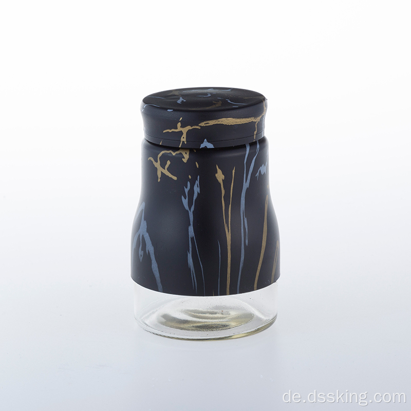 1000 ml und 200 ml Spürtankspeicherflasche Mattdruck Black Food Grade Küchenlagerglas Kanister