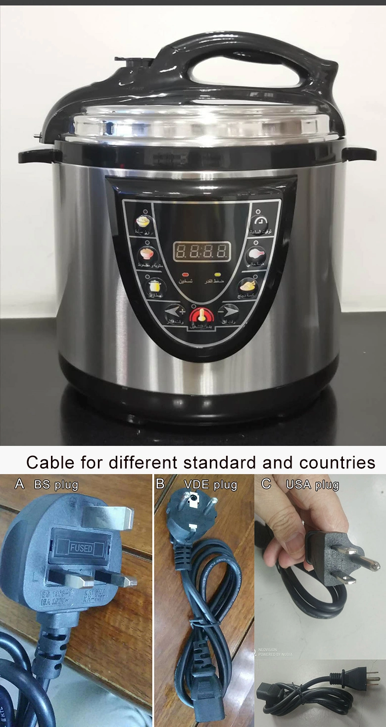 D06 Safe Multipurpose Electric Pressure Cookers, Hot Selling Home Appliance Electrical Instant Hot Pot Pressure Cooker 7 in 1, Pressure Cooker Made in China