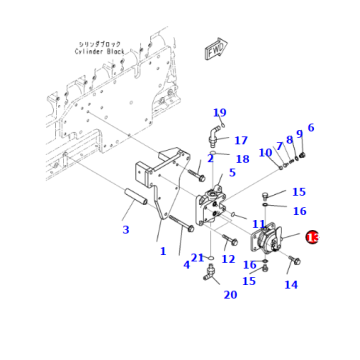 KOMATSU WA470-6R LSAA6D125 MOTOR Aanzuigpomp 6261-71-8241