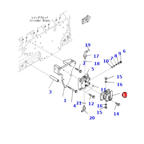 Pompe d&#39;amorçage du moteur KOMATSU WA470-6R LSAA6D125 6261-71-8241