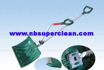 Ergonomic Double Handle Snow Shovel with Telescopic Handle