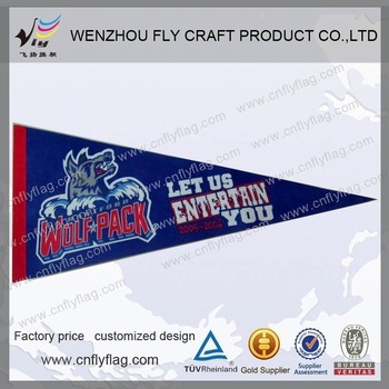 High quality custom felt silk pennant flag