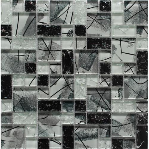 Beige Size Mixed Glass Mosaic Tile