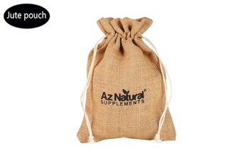 Promotion jute drawstring bag from factory