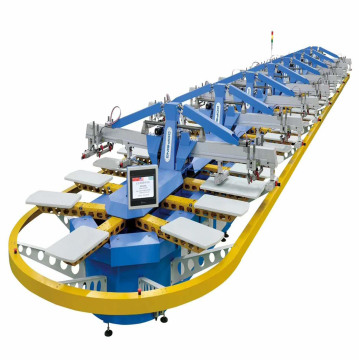 KINWAH Multi Color Oval Printer Full Automatic T-Shirt Silk Screen Printing Machine