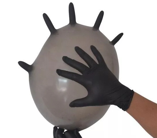 Cheap Black Powder Free Blended Nitrile Vinyl Synthetic Rubber Latex Nitrile Gloves Work Safety Lab Gloves