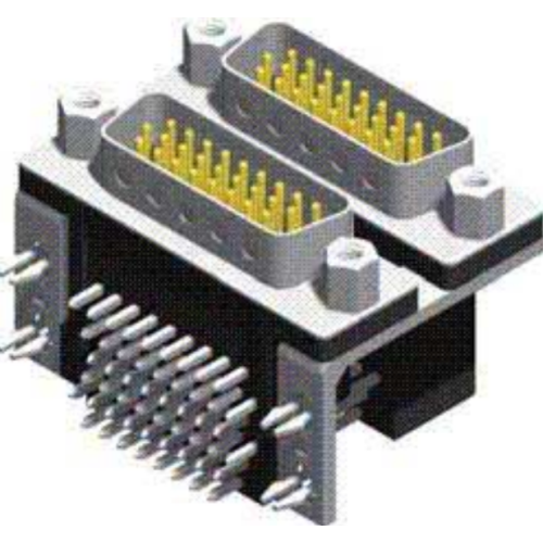 D-SUB Mật độ cao DualPort Góc phải Nữ Kiểu nam