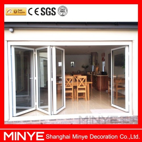 UPVC profile plastic bifold door/folding door with PVC frame