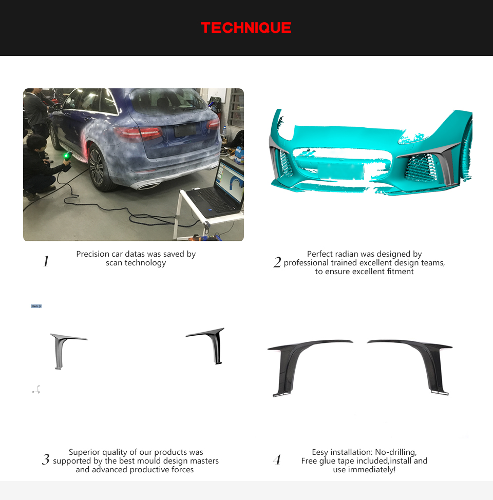 Carbon Fiber Front Bumper Splitter Air Vent Fins for Jaguar F-Type SVR 2-Door 2018-2019