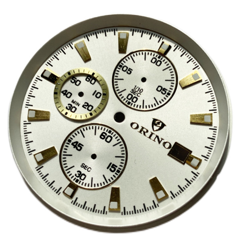 Matt Chronograph watch dial with CD pattern Subdials