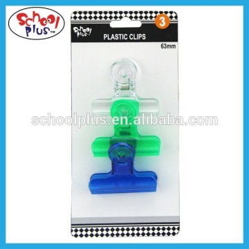 63mm colored plastic binder clip for promotion