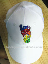 2013 hot sell 100% cotton white fashion 3D embroidery golf cap