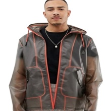 Matte translucent adult pvc rainwear