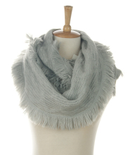 Hot Selling Classic Infinity Scarf with Fringes