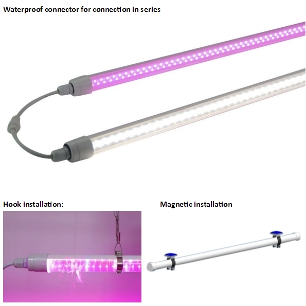 LED GROW LIGHT FOR GERMINATION DESIGN FOR HYDROPONIC CONTAINERS