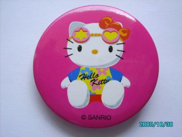 5mm Fashion Cute Pink Hello Ketty Pins Buttons Badges