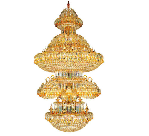 project crystal chandelier 24k gold plated