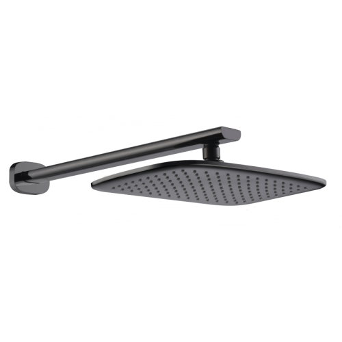 Gun Metal Shower Arm & Shower Head Set