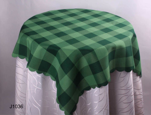 100% Polyester Checker Printed Table Cloths