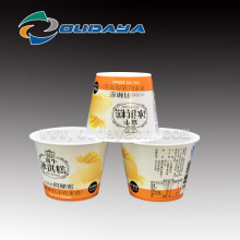 plastic Packaging IML yogurt Cup  with lid