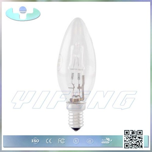 Energy saving c35 230v 18w e14 energy saving halogen bulb