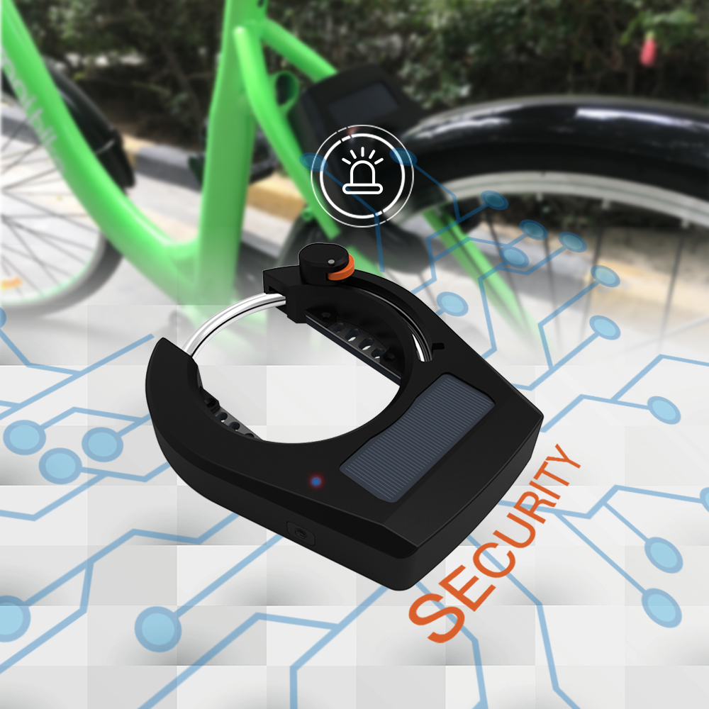 Omni smart bicycle bike Horseshoe Bike Lock USB Solar panel Charging Applicable bicycle