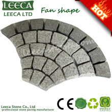 Grey granite interlocking mesh paving stone