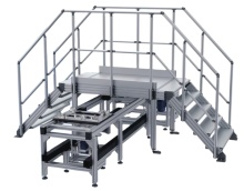 Zhenghe Aluminum Handrail Work Platform Assembly Ladder