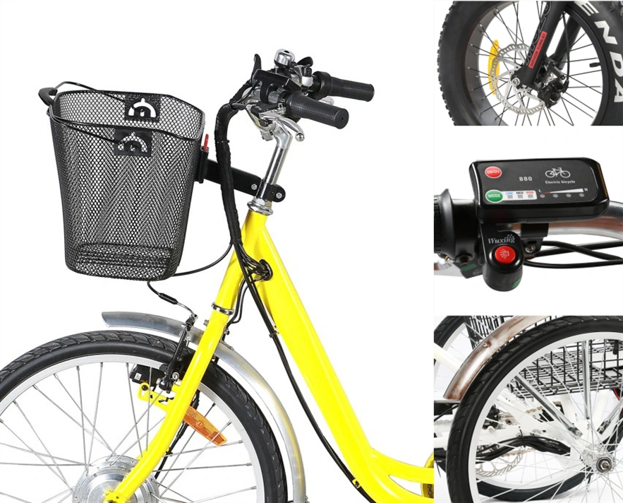 Stock Adult Electric Motorized Tricycles 3 Wheel Electric Bicycles