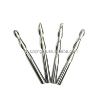 QINGDA 2F Straight Shank Tungsten Carbide Ball Nose End Mills with Bronze Coating - High Quality CNC Milling Cutters