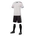 Camisa de futebol em poliéster de cor cinza claro com divisão