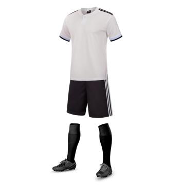 Polyester light grey color soccer jersey with split