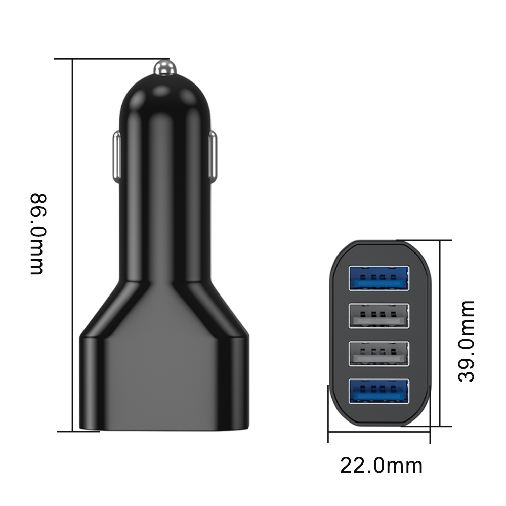 شاحن سيارة 48 واط 4 منافذ USB