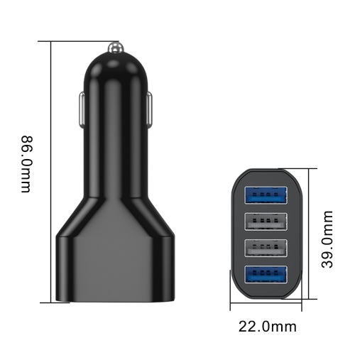 Pengecas Kereta USB 48W 4-Port