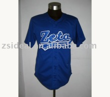 100%polyester applique and embroidery Baseball shirt