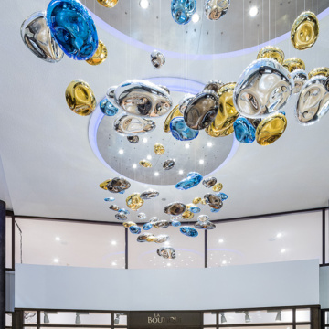Project bubble shape glass chandelier pendant light