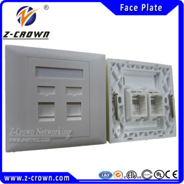 modular jack face plate for network cabling