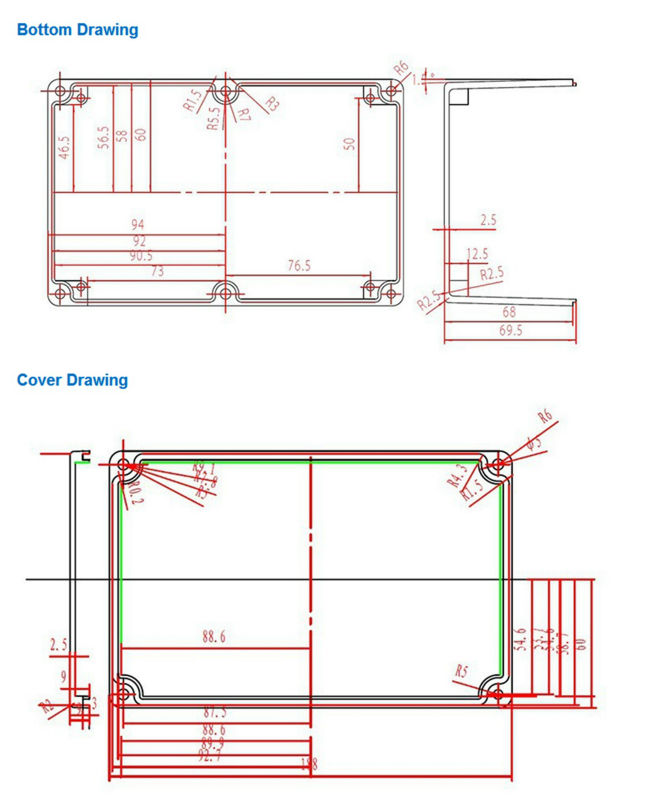 Manufacturer Saip New IP66 340*235*95MM SP-AG-FA70 aluminum waterproof outdoor enclosure