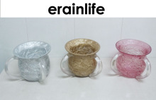 Two Handles Religious Judaica Washing Cup Leaves Pattern