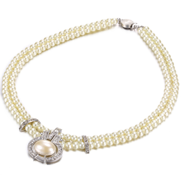 Popular 2 Layers Pearl Beaded Necklace