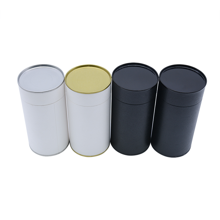 Black White Red Small Paper Tube Packaging Elegant Gift Round Paper Box With Lid