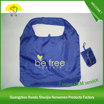 Folding Shopping Bag Nylon Shoulder Plain Nylon Bag