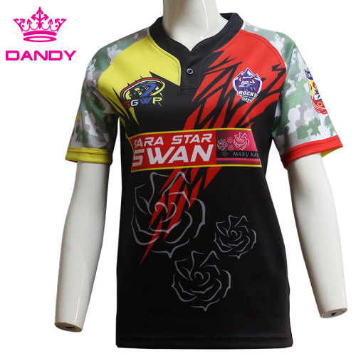 Camisas de rugby duráveis ​​multicoloridas